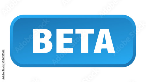 beta button. beta square 3d push button