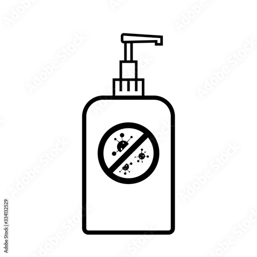Cleansing gel icon vector. Flat vector sanitize icon symbol sign from modern cleaning.
