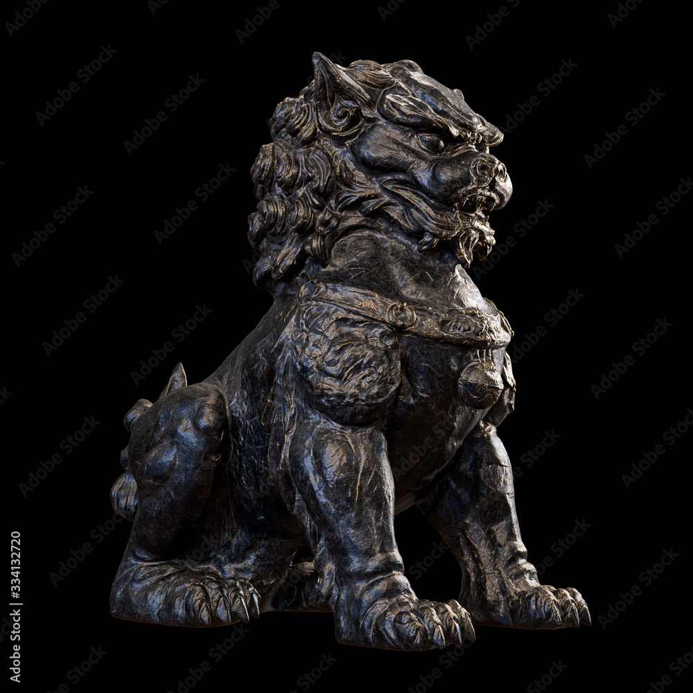 Chinese guardian lion foo dog