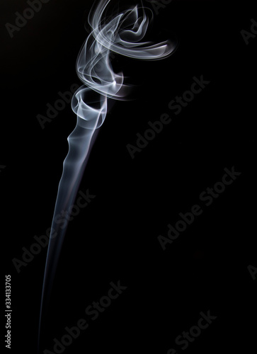 swirls of smoke on a black background