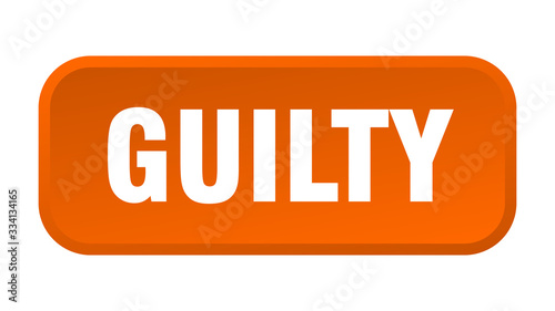 guilty button. guilty square 3d push button
