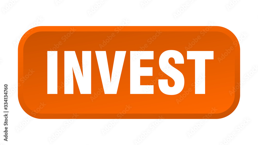 invest button. invest square 3d push button invest button. invest square 3d push button