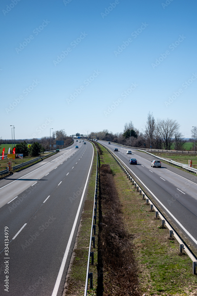 Hungarian highway with low traffic