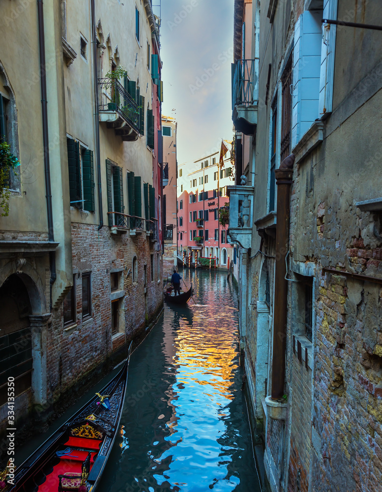Gondola ride along the Venetian canals