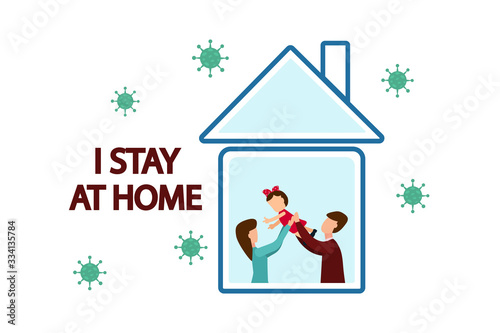 I stay at home, spend time with children, on social networks and prevent coronavirus infection: the family stays at home