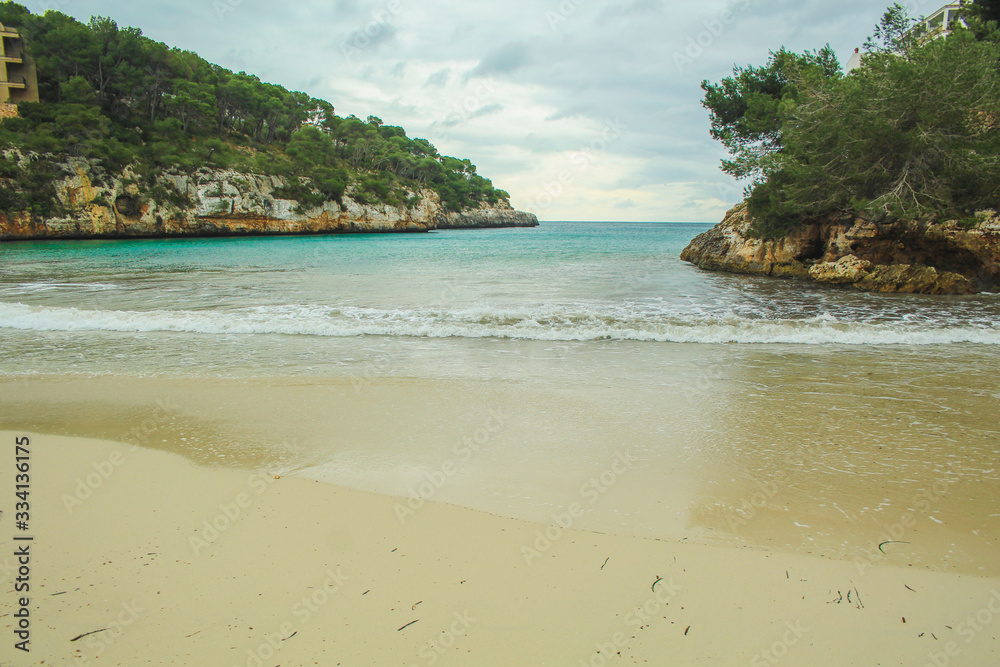 Cala Santanyi - beautiful empty beach during low season in Santanyi, Mallorca, Spain Cala Santanyi - beautiful empty beach during low season in Santanyi, Mallorca, Spain