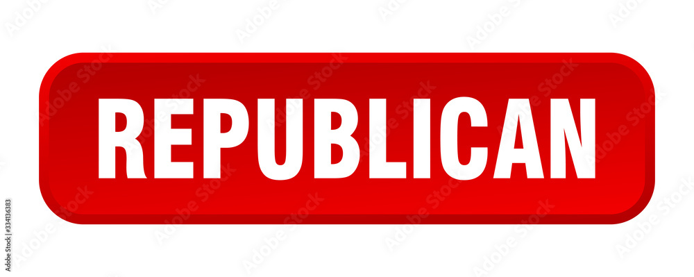 republican button. republican square 3d push button republican button. republican square 3d push button