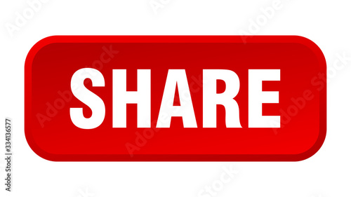 share button. share square 3d push button