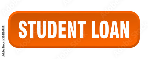 student loan button. student loan square 3d push button