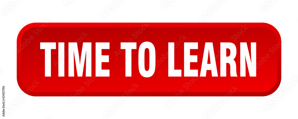 time to learn button. time to learn square 3d push button time to learn button. time to learn square 3d push button