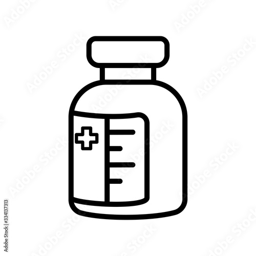 vaccine bottle icon design, flat style icon collection