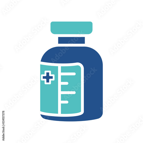 vaccine bottle icon design, flat style icon collection