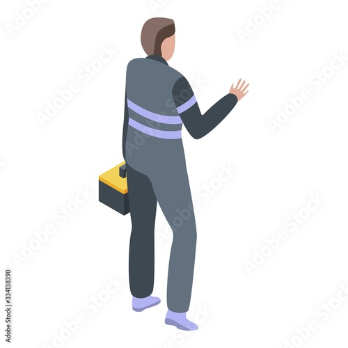 Repairman toolbox icon. Isometric of repairman toolbox vector icon for web design isolated on white background