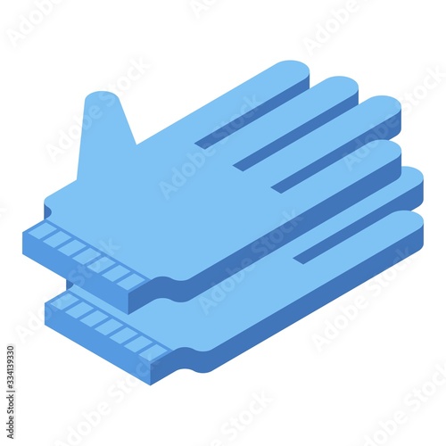 Working gloves icon. Isometric of working gloves vector icon for web design isolated on white background