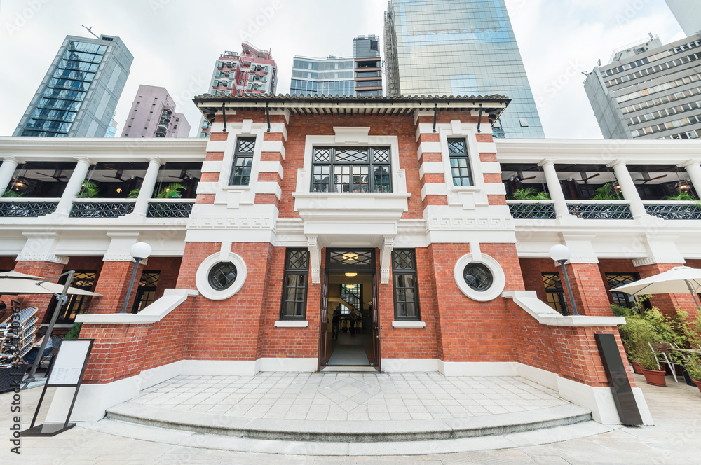 Ταπετσαρία Old and new buildings in Hong Kong city