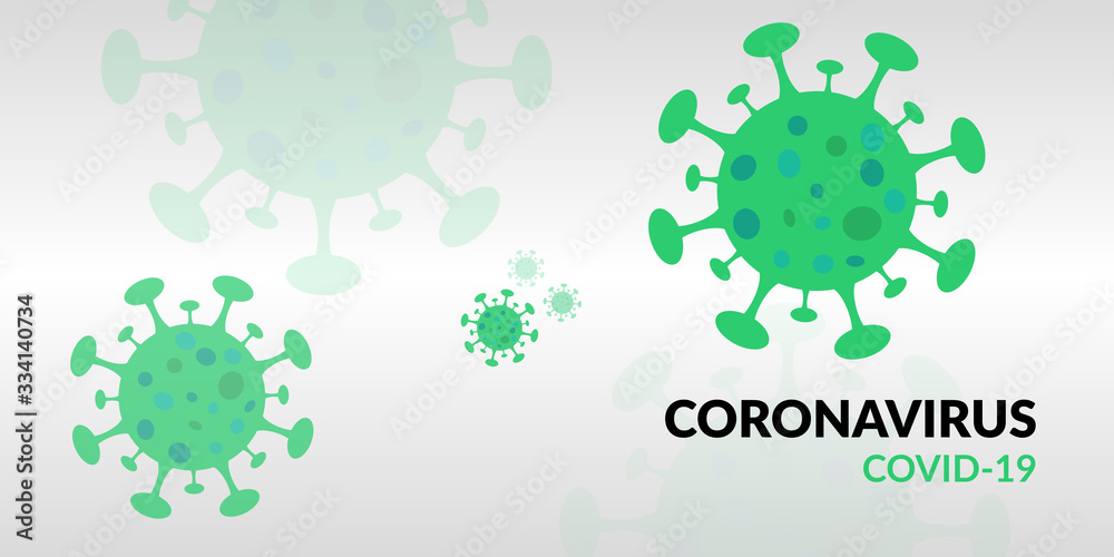 Fototapeta premium Fond d'écran/bannière Coronavirus/COVID-19 - Vert