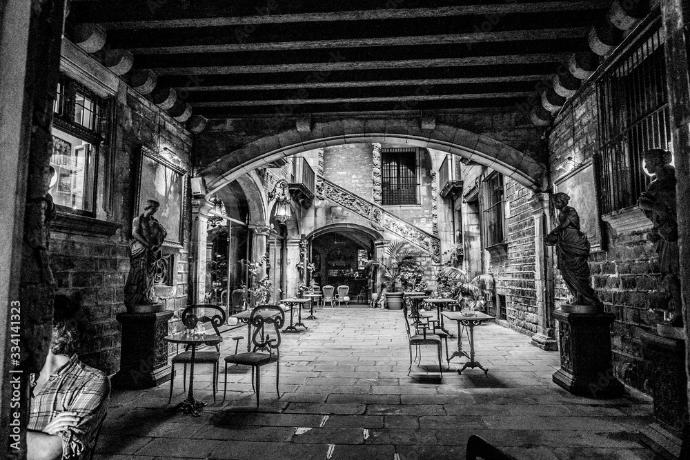 Gothic quarter in Barcelona city, Catalonia, Spain. Gothic quarter in Barcelona city, Catalonia, Spain.