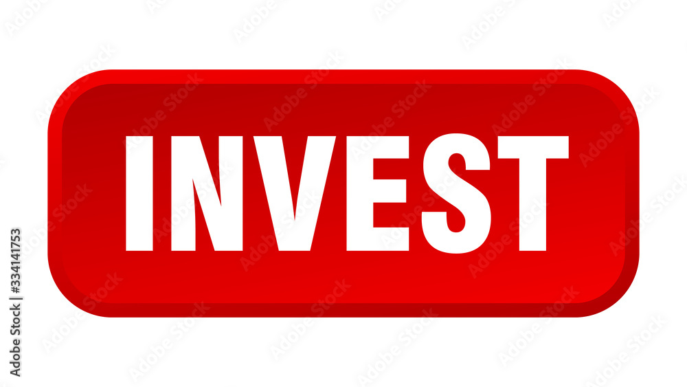 invest button. invest square 3d push button invest button. invest square 3d push button