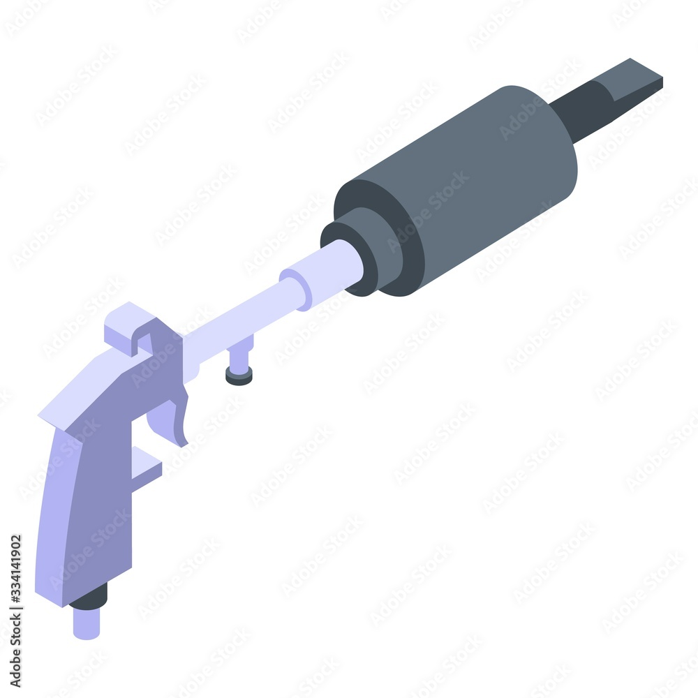 Polyurethane foam gun icon. Isometric of polyurethane foam gun vector icon for web design isolated on white background