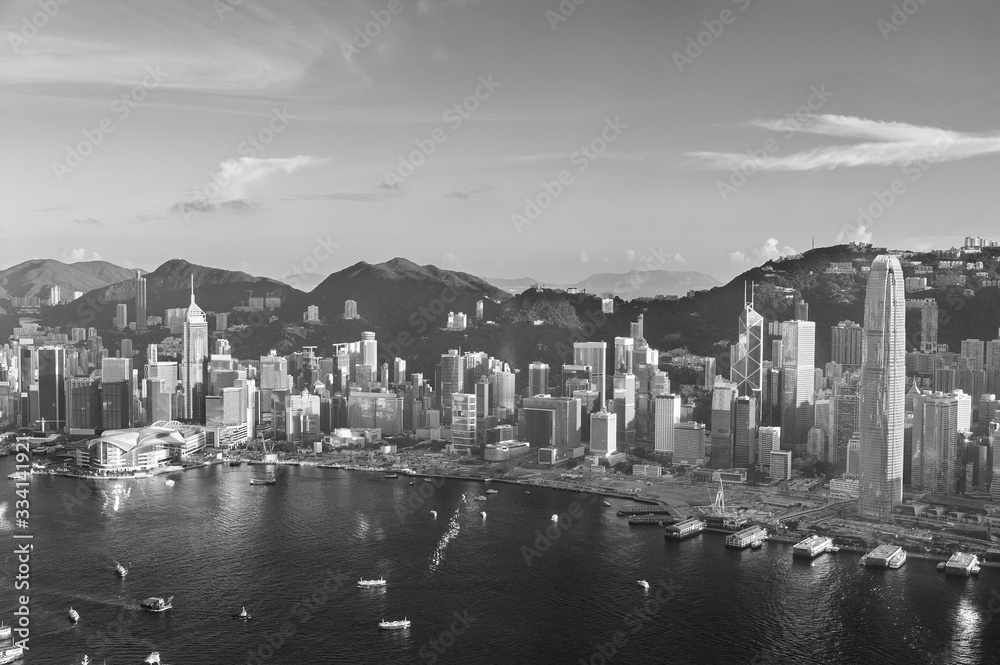 Obraz premium Aerial view of Hong Kong city
