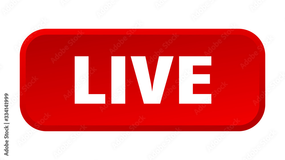 live button. live square 3d push button live button. live square 3d push button