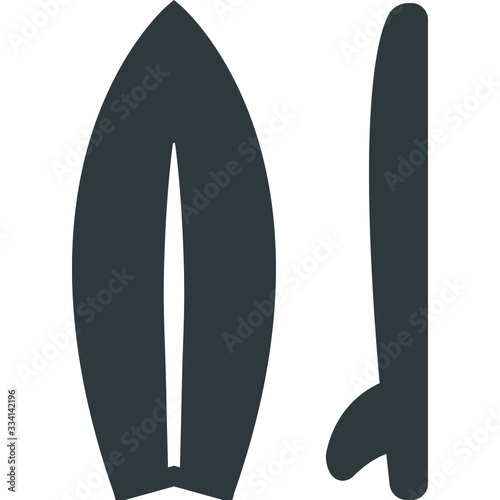  surfboard black icon on white background