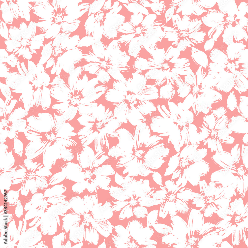 Seamless pattern material of an abstract flower, Seamless pattern material of an abstract flower,