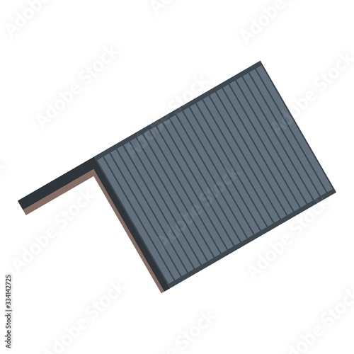 Metal roof icon. Isometric of metal roof vector icon for web design isolated on white background photo