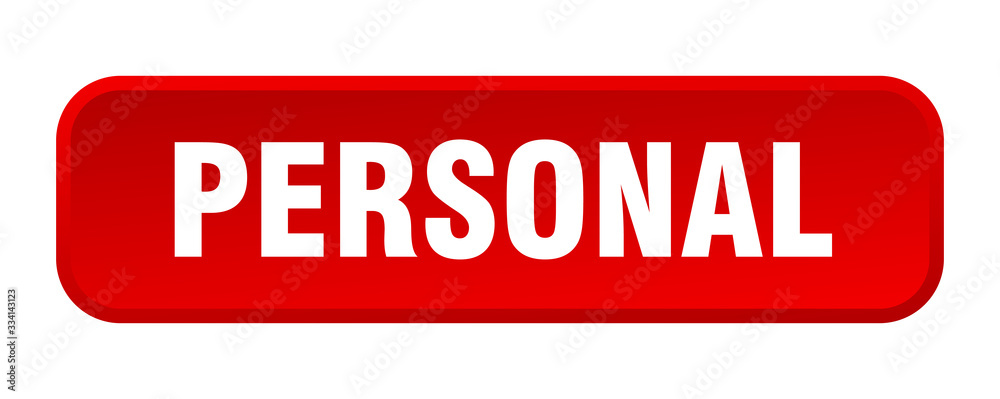 personal button. personal square 3d push button personal button. personal square 3d push button