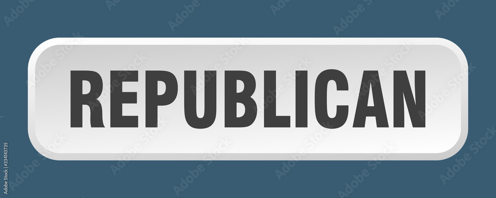 republican button. republican square 3d push button republican button. republican square 3d push button