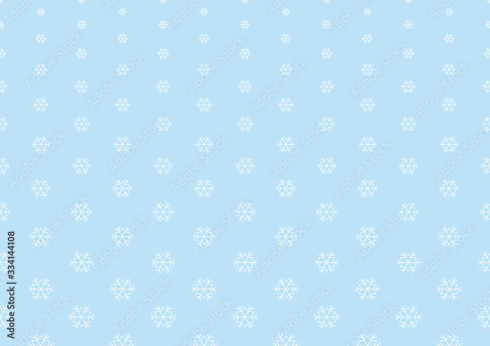 Seamless texture snowflakes on blue background