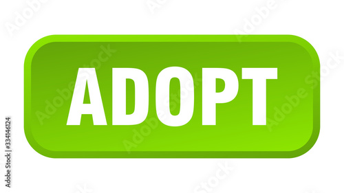 adopt button. adopt square 3d push button