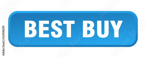 best buy button. best buy square 3d push button