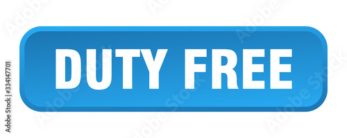 duty free button. duty free square 3d push button