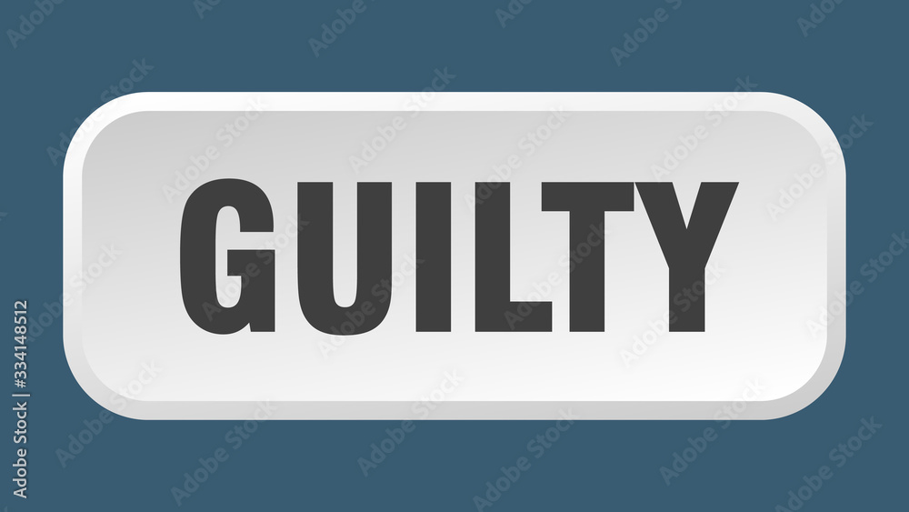 guilty button. guilty square 3d push button guilty button. guilty square 3d push button