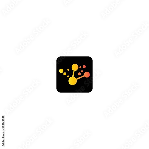 molecule logo template icon design