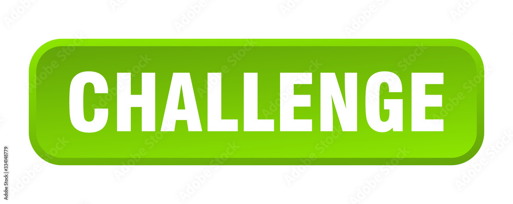challenge button. challenge square 3d push button challenge button. challenge square 3d push button