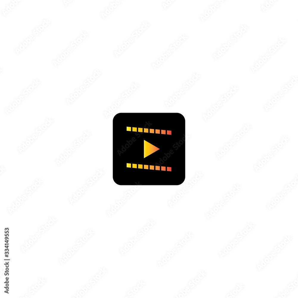 Video logo template vector icon design