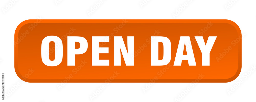 open day button. open day square 3d push button open day button. open day square 3d push button