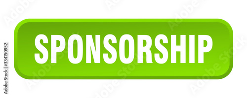 sponsorship button. sponsorship square 3d push button