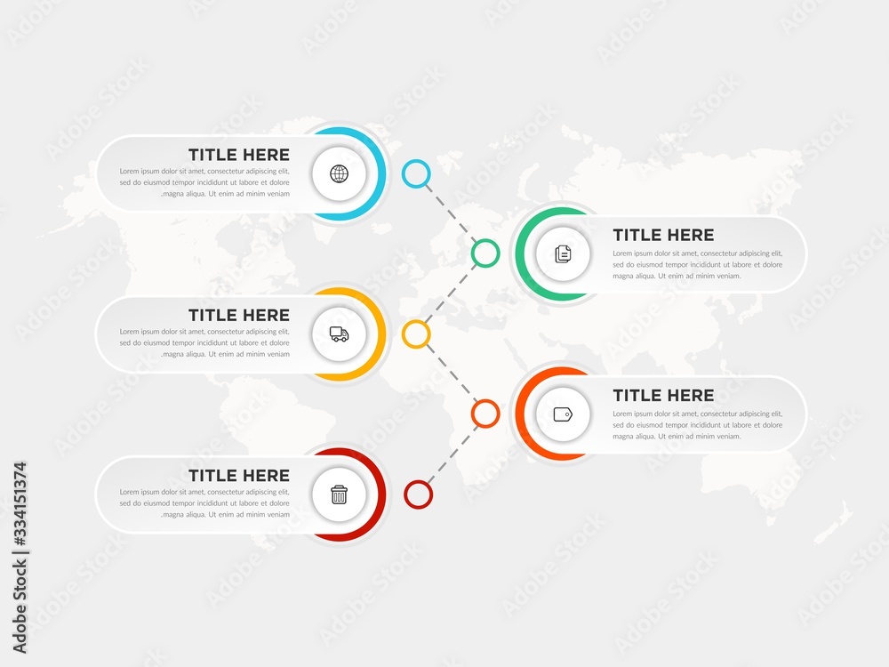 Five Point Infographic Element Business Strategy