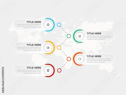 Five Point Infographic Element Business Strategy