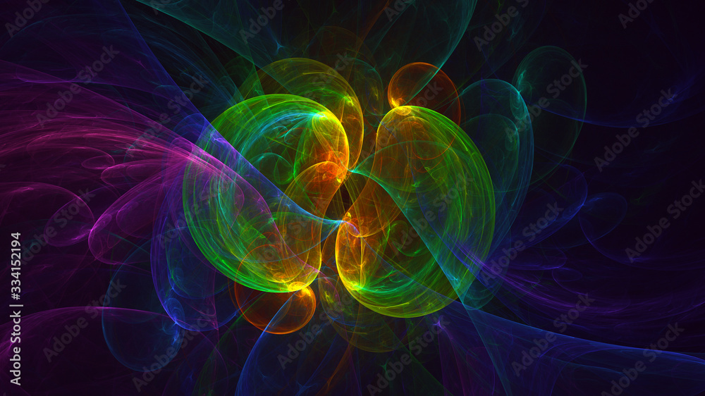 3D rendering abstract fractal light background 3D rendering abstract fractal light background