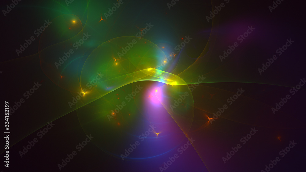 3D rendering abstract fractal light background 3D rendering abstract fractal light background
