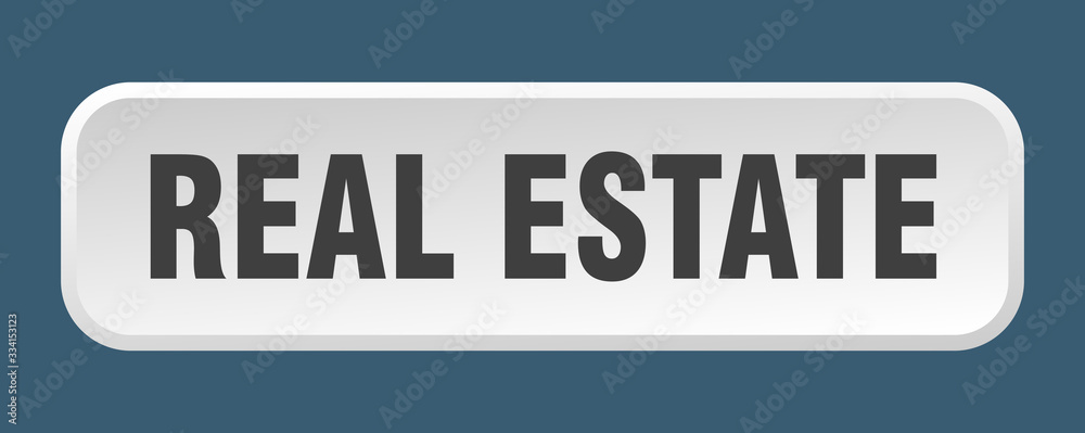 real estate button. real estate square 3d push button real estate button. real estate square 3d push button