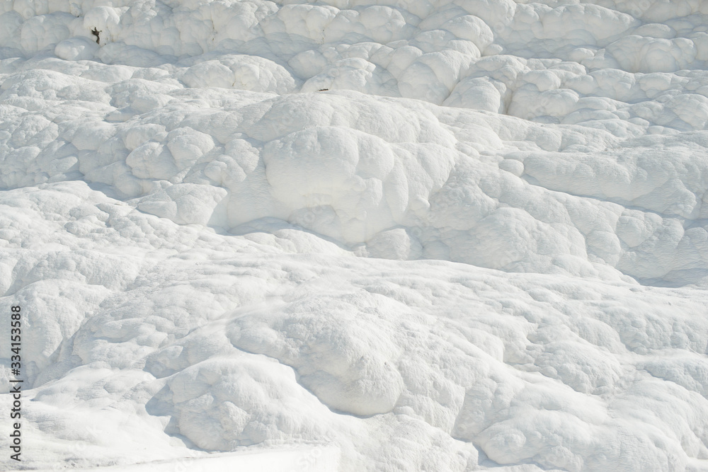 Obraz premium pamukkale white limestone thermal springs cotton castle cultural heritage site UNESCO World Heritage Turkey landmark