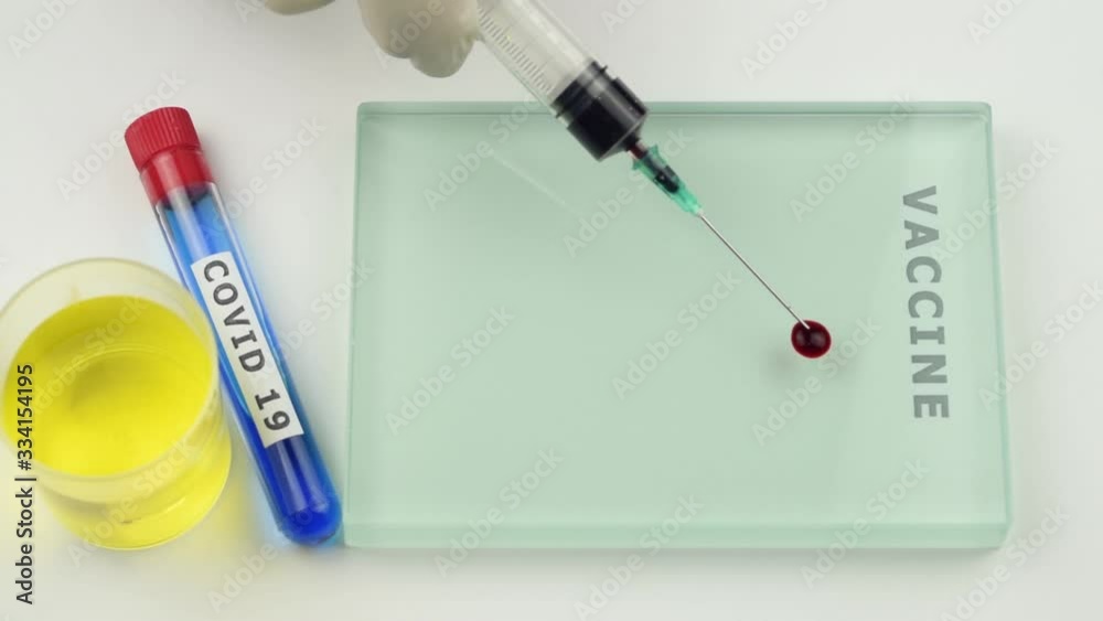 Covid19 vaccine Corona blood sample drop test science medicine Covid19 vaccine Corona blood sample drop test science medicine