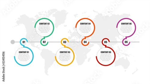 Infographic Vector Template Business Marketing with Icons  and Numbers photo