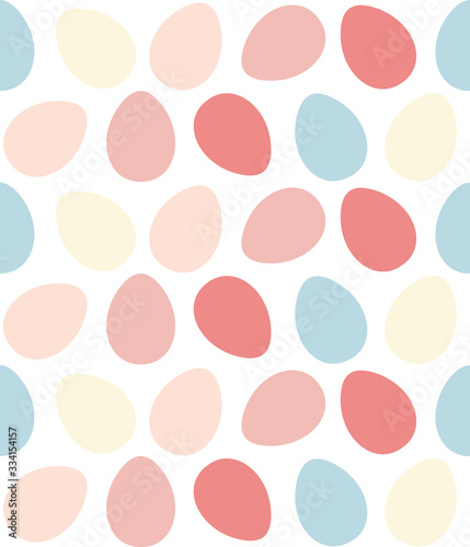 Easter colorful painted eggs seamless art pattern