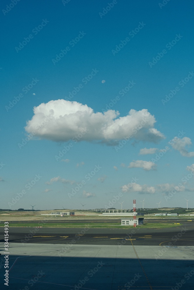 landscape with clouds and blue sky